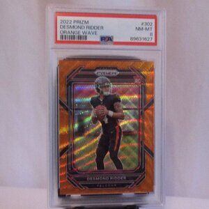 2022 PRIZM DESMOND RIDDER ORANGE WAVE #302 NM-MT PSA 8